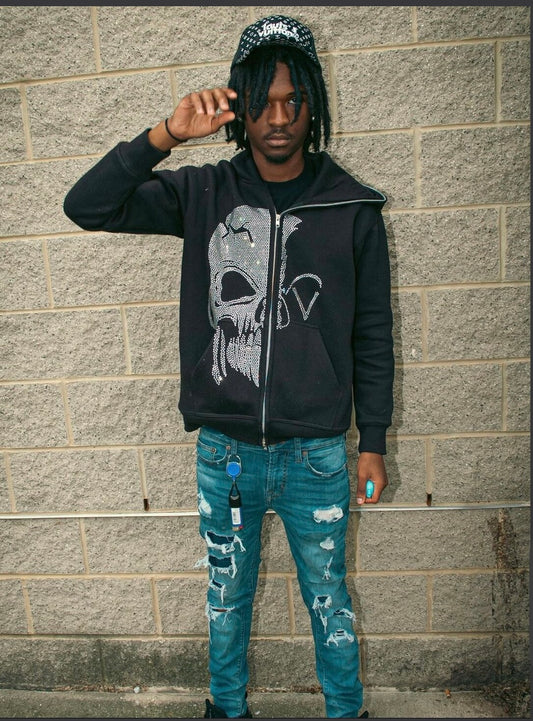 Full zip vacant hoodie